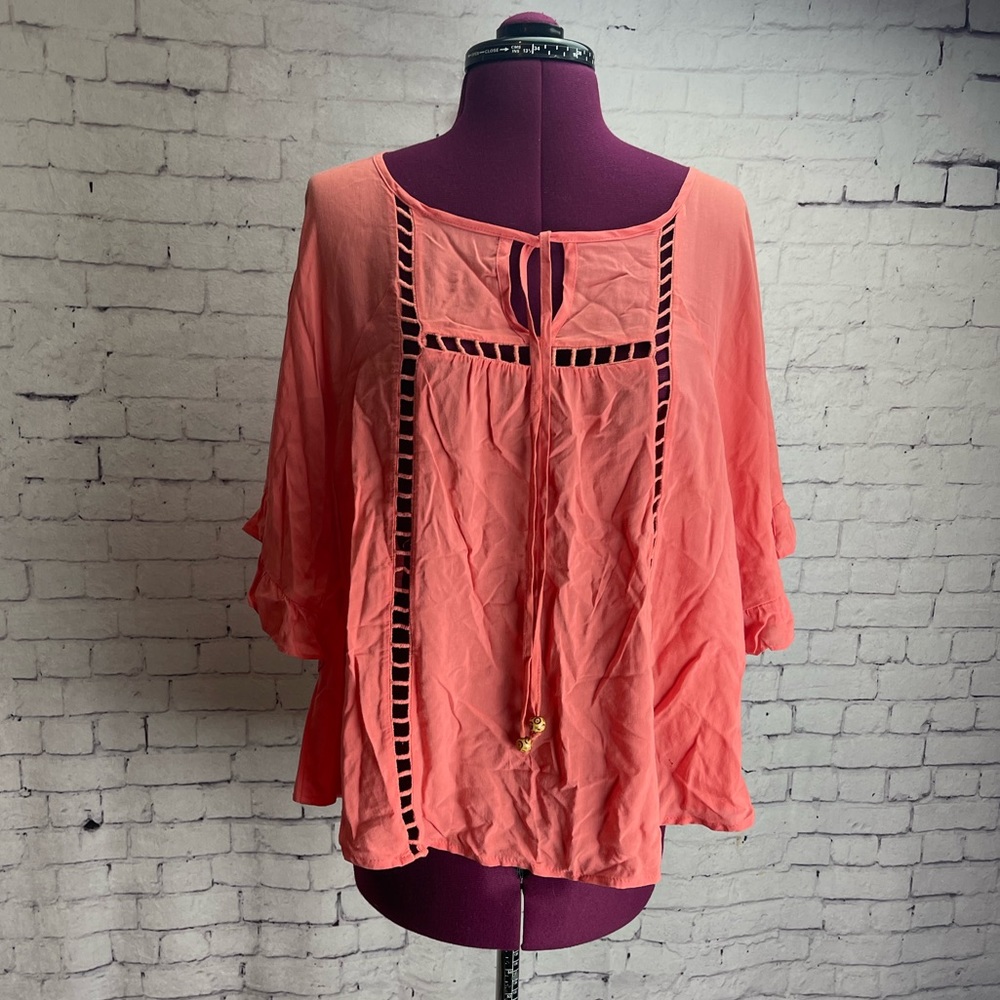 Ella Moss size XS peach pink boho top